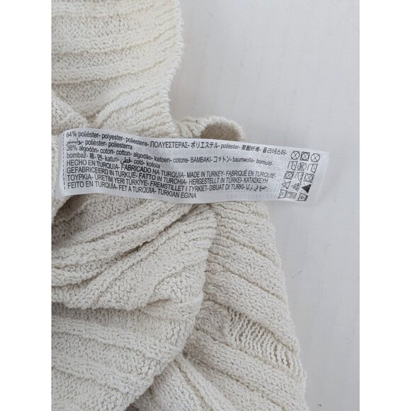 Zara Distressed Cropped Cardigan Women Size S Button Up Knit Ribbed Minimalist - Picture 9 of 9